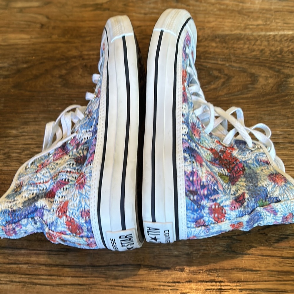 🐸❤️2 Time HP❤️🐸Converse Crocheter Hi-top Spray Paint Shoes - Picture 4 of 6